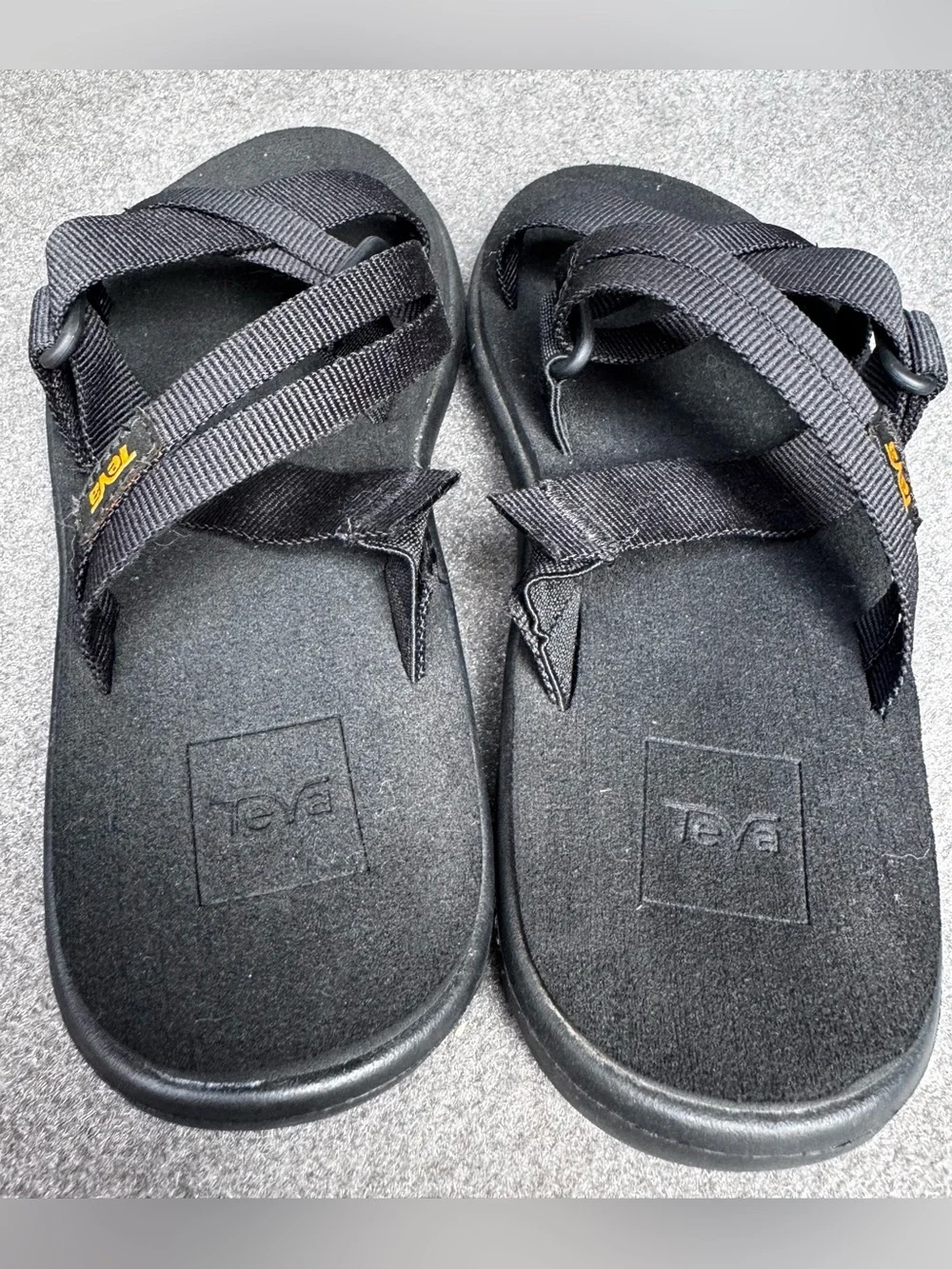 Teva Voya Slides Sandals Black Size 5 Size EU36 Strappy Sustainable Outdoors